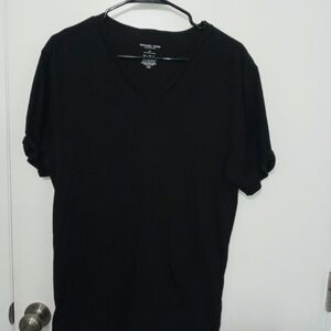 Men's Michael Kors Underwear Basic black V Neck Short Sleeve T Shirt 100% cotton
